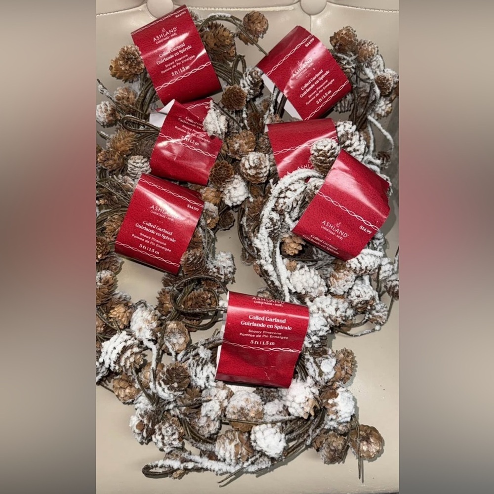 Ashland Snowy Pinecone Garland Holiday, Christmas, Winter decor